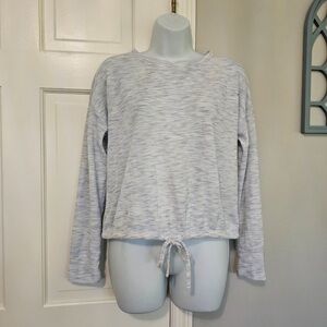 Hippie Rose Women's Light Gray Drawstring Sweatshirt